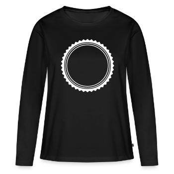 emblème du cercle - T-shirt manches longues Premium bio Femme - noir - Devant - Julia (174cm)