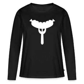 Sausage fork - Women's Premium Organic Long Sleeve Shirt - black - Front - Julia (174cm)