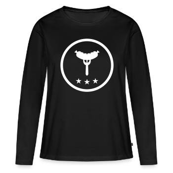 Sausage fork - Women's Premium Organic Long Sleeve Shirt - black - Front - Julia (174cm)