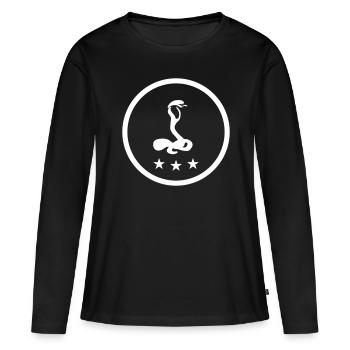 Cobra serpent - T-shirt manches longues Premium bio Femme - noir - Devant - Julia (174cm)