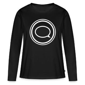 Ballon - T-shirt manches longues Premium bio Femme - noir - Devant - Julia (174cm)