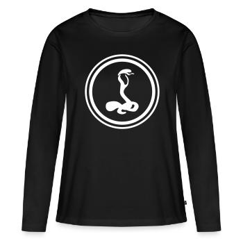 Cobra serpent - T-shirt manches longues Premium bio Femme - noir - Devant - Julia (174cm)