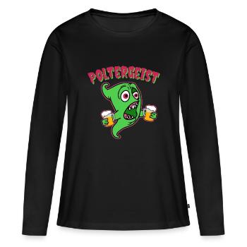 Polterer, douche de mariage, célibataire, présent - T-shirt manches longues Premium bio Femme - noir - Devant - Julia (174cm)