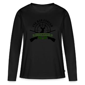 Hunting - Women's Premium Organic Long Sleeve Shirt - black - Front - Julia (174cm)