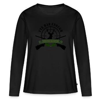 Hunting - Women's Premium Organic Long Sleeve Shirt - black - Front - Julia (174cm)