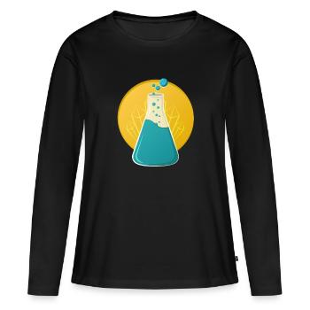 Blue Sky - T-shirt manches longues Premium bio Femme - noir - Devant - Julia (174cm)