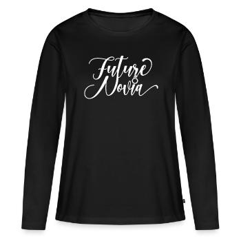 Future Novia Girlfriend Engagement Wedding Gift - Women's Premium Organic Long Sleeve Shirt - black - Front - Julia (174cm)