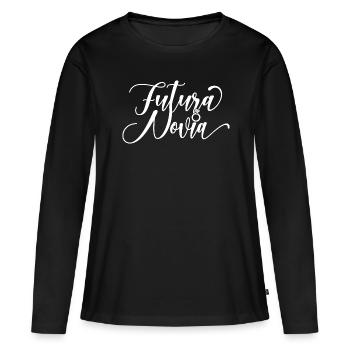 Futura Novia Girlfriend Engagement Wedding Gift - Women's Premium Organic Long Sleeve Shirt - black - Front - Julia (174cm)
