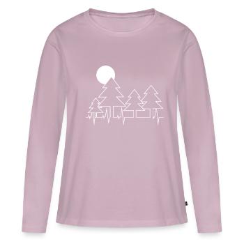 Wald - Frauen Premium Bio Langarmshirt - Altrosa - Vorne - Julia (174cm)