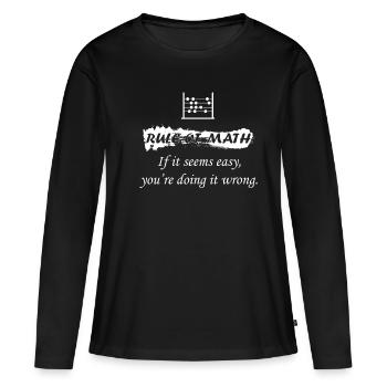 Maths Règles - T-shirt manches longues Premium bio Femme - noir - Devant - Julia (174cm)
