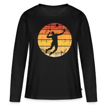 Volley-ball - T-shirt manches longues Premium bio Femme - noir - Devant - Julia (174cm)