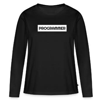 Programmierer - Frauen Premium Bio Langarmshirt - Schwarz - Vorne - Julia (174cm)