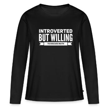 Mathematik Mathe Rechnen Fan - Frauen Premium Bio Langarmshirt - Schwarz - Vorne - Julia (174cm)