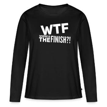 Courir apathique La motivation impiteuse Paresse - T-shirt manches longues Premium bio Femme - noir - Devant - Julia (174cm)