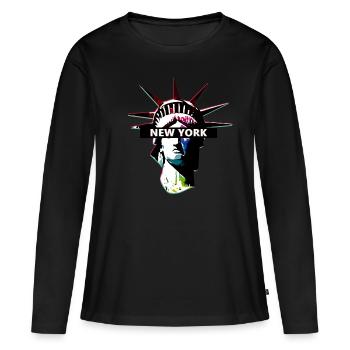 Freiheitsstatue New York - Frauen Premium Bio Langarmshirt - Schwarz - Vorne - Julia (174cm)