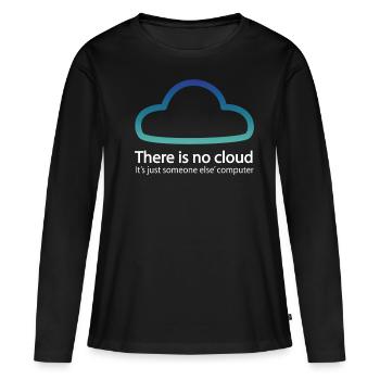 cloud - Women's Premium Organic Long Sleeve Shirt - black - Front - Julia (174cm)