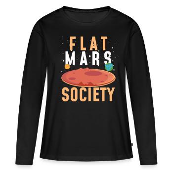 Flat Mars Society - Women's Premium Organic Long Sleeve Shirt - black - Front - Julia (174cm)