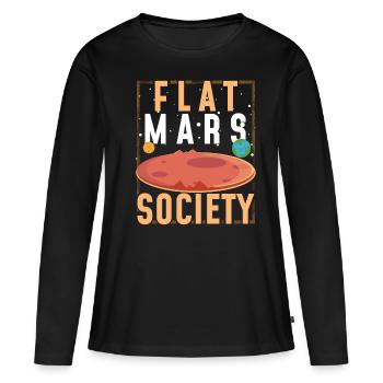 Mars plat - T-shirt manches longues Premium bio Femme - noir - Devant - Julia (174cm)