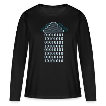 Cloud - Women's Premium Organic Long Sleeve Shirt - black - Front - Julia (174cm)