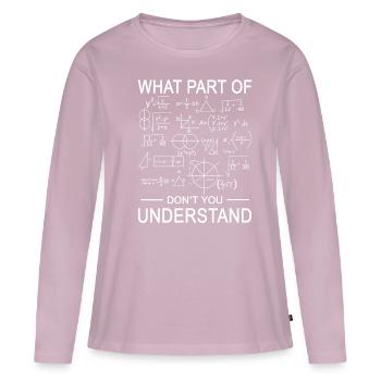 mathematician - Women's Premium Organic Long Sleeve Shirt - dusky pink - Front - Julia (174cm)