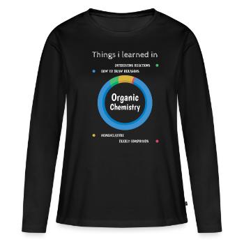 Organische Chemie - Frauen Premium Bio Langarmshirt - Schwarz - Vorne - Julia (174cm)