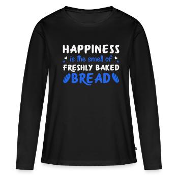 Frisches Brot Duft - Frauen Premium Bio Langarmshirt - Schwarz - Vorne - Julia (174cm)