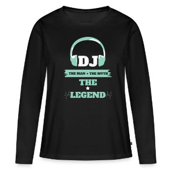 DJ man myth myth - T-shirt manches longues Premium bio Femme - noir - Devant - Julia (174cm)