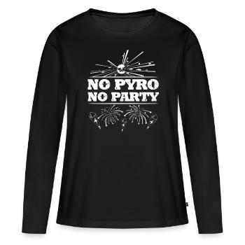 No Pyro No Party - Women's Premium Organic Long Sleeve Shirt - black - Front - Julia (174cm)