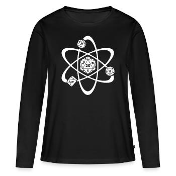 RPG Dice Atom Gamer Gaming RPG - T-shirt manches longues Premium bio Femme - noir - Devant - Julia (174cm)