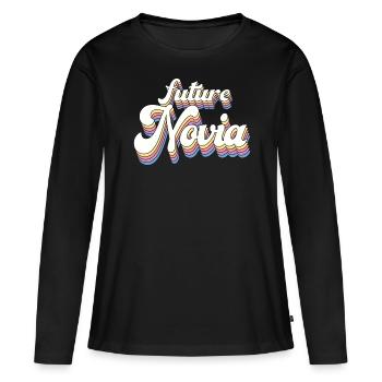 Future Novia Girlfriend Engagement Wedding Gift - Women's Premium Organic Long Sleeve Shirt - black - Front - Julia (174cm)