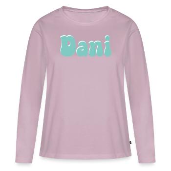 Name Mädchen Dani Retro Name Dani Paar - Frauen Premium Bio Langarmshirt - Altrosa - Vorne - Julia (174cm)
