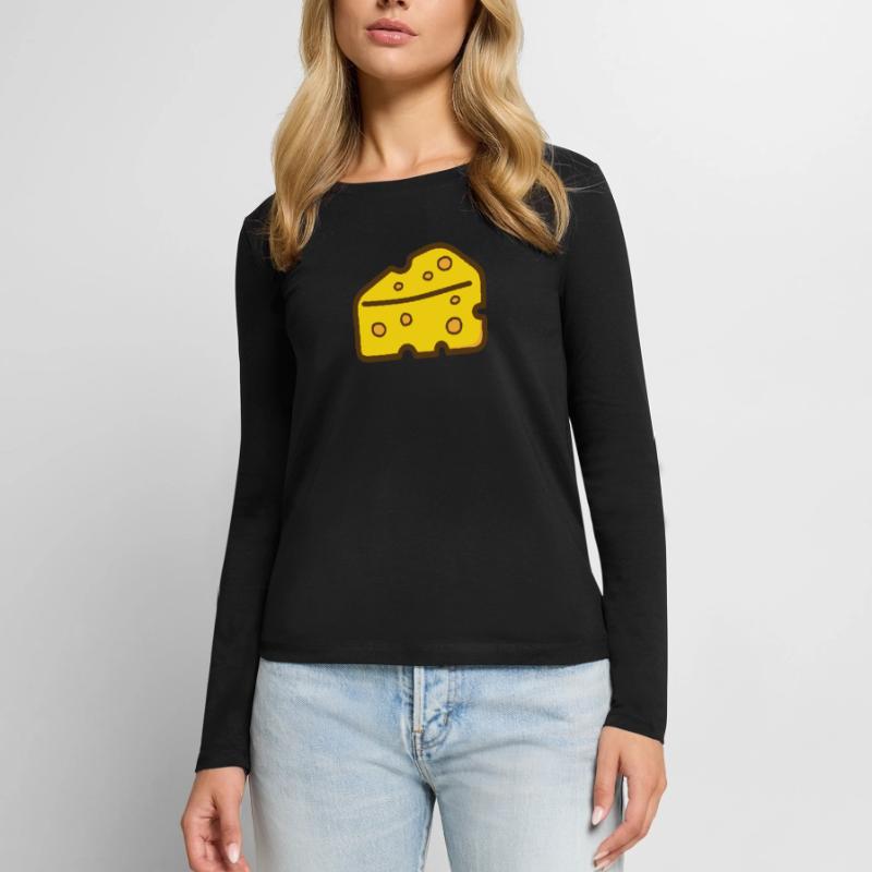Alles Käse oder Cheese Frauen Premium Bio Langarmshirt