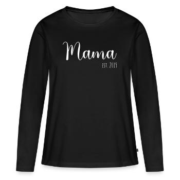 Mom Est. 2019 - T-shirt manches longues Premium bio Femme - noir - Devant - Julia (174cm)