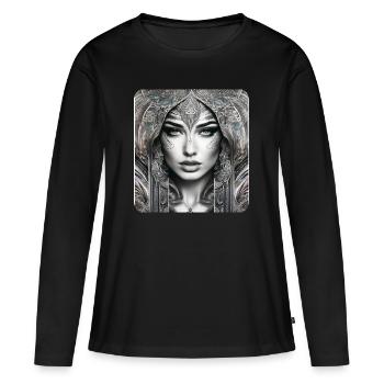 Mystical Fantasy Woman - Women's Premium Organic Long Sleeve Shirt - black - Front - Julia (174cm)
