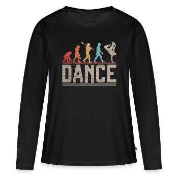 Breakdance Evolution B-boy B-Girl Hip Hop Danse - T-shirt manches longues Premium bio Femme - noir - Devant - Julia (174cm)