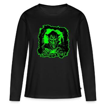 grünes Gift - Frauen Premium Bio Langarmshirt - Schwarz - Vorne - Julia (174cm)