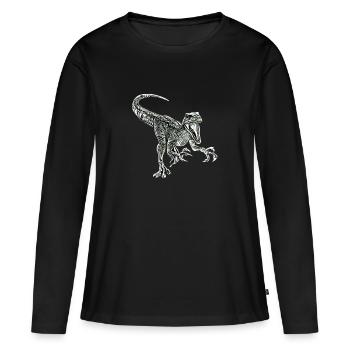 Velociraptor - T-shirt manches longues Premium bio Femme - noir - Devant - Julia (174cm)