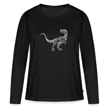 Velociraptor - T-shirt manches longues Premium bio Femme - noir - Devant - Julia (174cm)
