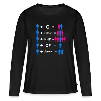 Programmierer - Frauen Premium Bio Langarmshirt - Schwarz - Vorne - Julia (174cm)