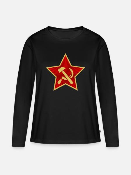 Kommunismus - Frauen Premium Bio Langarmshirt - Schwarz