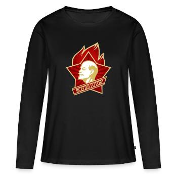 Vsegda gotov - T-shirt manches longues Premium bio Femme - noir - Devant - Julia (174cm)