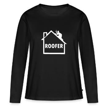 Couvreurs - T-shirt manches longues Premium bio Femme - noir - Devant - Julia (174cm)