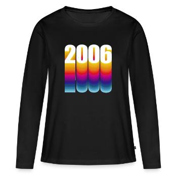 Naissance 2006 Année de naissance - T-shirt manches longues Premium bio Femme - noir - Devant - Julia (174cm)