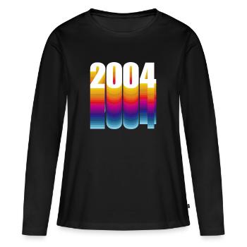 Naissance 2004 Année de naissance - T-shirt manches longues Premium bio Femme - noir - Devant - Julia (174cm)