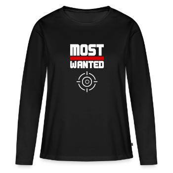 Most Wanted - Frauen Premium Bio Langarmshirt - Schwarz - Vorne - Julia (174cm)