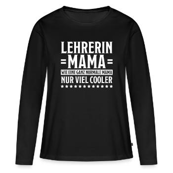 Lehrer Lustige Spruch Unterricht Lehrerin Geschenk - Frauen Premium Bio Langarmshirt - Schwarz - Vorne - Julia (174cm)