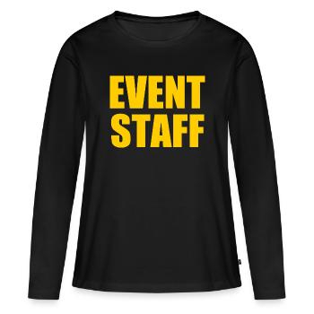 Event staff - Frauen Premium Bio Langarmshirt - Schwarz - Vorne - Julia (174cm)