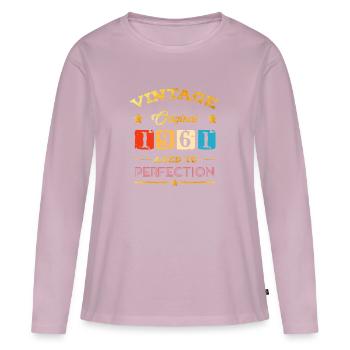 Genuine Vintage Parts 1961 - Women's Premium Organic Long Sleeve Shirt - dusky pink - Front - Julia (174cm)