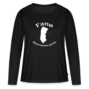 Fanø Østersøens perle - Frauen Premium Bio Langarmshirt - Schwarz - Vorne - Julia (174cm)