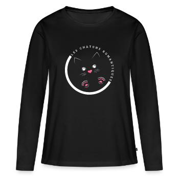 ROMANTIC KNITCHES - Women's Premium Organic Long Sleeve Shirt - black - Front - Julia (174cm)
